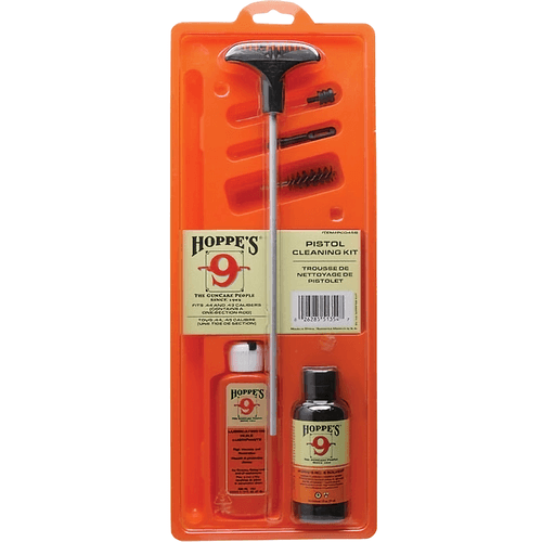 Hoppe's Clamshell Cleaning Kit With Aluminum Rod ( .44 & .45 Caliber Pistol)