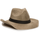Outdoor Cap Poly Linen Cowboy Hat - Khaki / Dark Brown.jpg