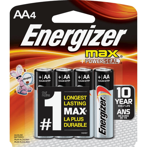 Energizer Alkaline AA Battery (4 Pack)