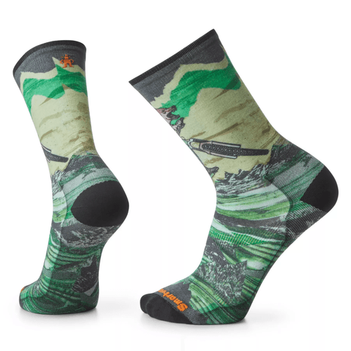 Smartwool Bike Zero Cushion Wolf Print Crew Sock - Men's