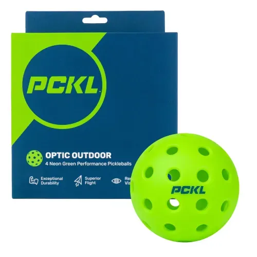 PCKL Pickleball   Optic Outdoor Pickleball (4 Pack)