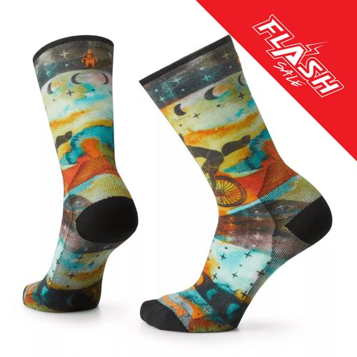 Smartwool Bike Zero Cushion Celestial Print Crew Sock